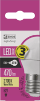 Emos Classic LED kisgömb izzó 6W 470lm E27 - Meleg fehér