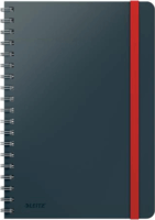 Leitz Cosy Soft Touch 80 lapos B5 vonalas spirálfüzet - Bársonyszürke