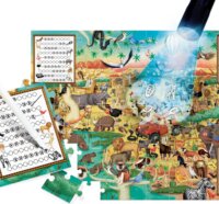 Headu: Fedezd fel a Safarit mágikus lámpával - 123 darabos puzzle