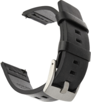 Mybandz Univerzális Olasz Bőr szíj 22mm - Fekete/Ezüst