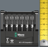 Wera Bit-Check 6 PZ Impaktor 1 1/4" Bitkészlet (6 db/csomag)