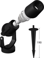 Fumagalli MINITOMMY SPIKE 3 GU10 kültéri leszúrható led lámpa - fekete