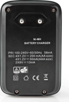 Nedis BACH07 4x AA/AAA/E-Blokk NiMH Akkumulátor Töltő