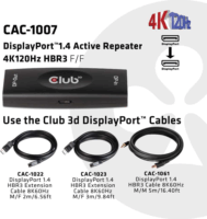 Club3D Displayport 1.4 Actív Repeater