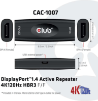Club3D Displayport 1.4 Actív Repeater