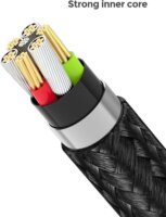 Devia Gracious Series 3in1 USB apa - Lightning/microUSB/USB-C apa Töltő- és adatkábel 1.2m - Fekete