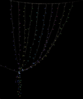 Twinkly Curtain okos beltéri és kültéri karácsonyfa LED fényfüzér 2,1m - RGBW