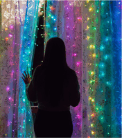 Twinkly Curtain okos beltéri és kültéri karácsonyfa LED fényfüzér 2,1m - RGBW