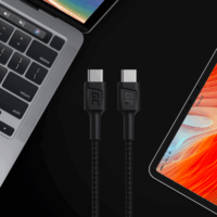 Cable Green Cell GC PowerStream USB-C apa - USB-C apa Adat- és töltőkábel 1.2m - Fekete