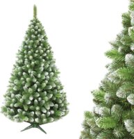 Ezüst karácsonyi Műfenyő talppal - 220 cm