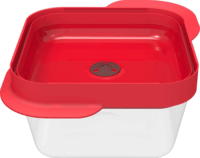 Tefal K2198114 Műanyag Négyzetes ételtároló edény 0,8L - Piros (2db)