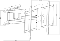 Delight 39690 60"-100" LCD TV/Monitor fali tartókonzol Fekete