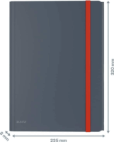 Leitz Cosy A4 Gumis mappa extra tasakkal - Bársonyszürke