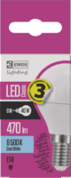 Emos classic MINI LED gömb izzó 6W 470lm 6500K E14 - Hideg fehér