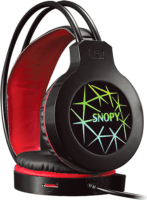 Snopy SN-GX7 CRAZY Gaming Headset Fekete/Piros