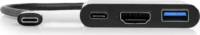 Port Designs 900140 USB-C mini dokkoló USB-C/HDMI/USB Fekete