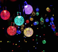 IRIS DL-021RGB-SL-20LED szolár LED dekorációs fényfüzér - Színes