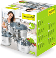 Maestro MR-2220-6L Edénykészlet - Inox (6 részes)