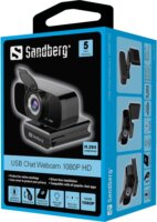 Sandberg USB Chat Webcam 1080P HD Webkamera