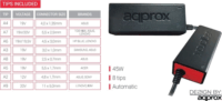 Approx APPUA45BR 45W Univerzális notebook adapter