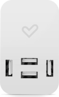 Energy Sistem Hálózati 4xUSB töltő (5V / 4A) Fehér