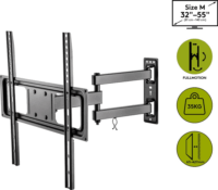 Goobay Basic Fullmotion M 32"-55" LCD TV/Monitor fali tartó Fekete