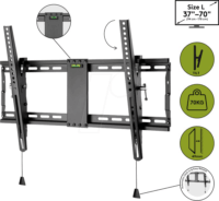 Goobay Pro Tilt L 37"-70" LCD TV/Monitor fali tartó Fekete