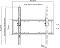 Goobay Basic Tilt M 32"-55" LCD TV/Monitor fali tartó Fekete