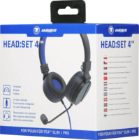 Snakebyte Head:Set 4 PS4 Gaming Headset Fekete/Kék
