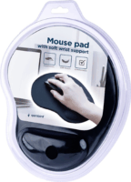 Gembird MP-ERGO-01 Egérpad csuklótámasszal - Fekete