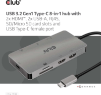 Club3D CSV-1593 8in1 Dokkoló USB-C eszközökhöz