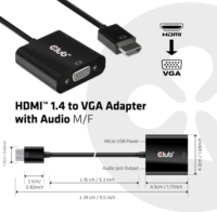 Club3D HDMI 1.4 apa - VGA anya Adapter