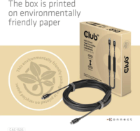 Club3D USB-C apa - USB-C apa Adat-és töltőkábel 5m - Fekete