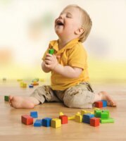 Eichhorn 100010171 színes fa építőkocka készlet gyerekeknek