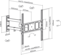 Sencor SHT B362 32"-55" LCD TV/Monitor fali tartó Fekete