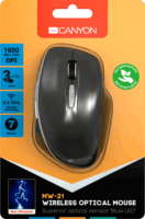 Canyon CNS-CMSW21DG vezeték nélküli optikai egér - Ezüst/Fekete