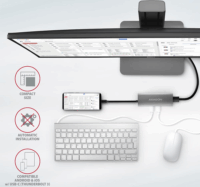 Axagon HMC-5G2 Dokkoló USB-C eszközökhöz Ezüst-fekete