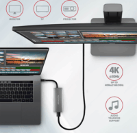 Axagon HMC-5G2 Dokkoló USB-C eszközökhöz Ezüst-fekete