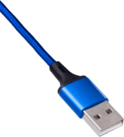 Akyga USB-A apa - MicroUSB-B apa + USB-C apa + Lightning apa iPhone töltőkábel 1.2m - Kék