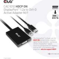 Club3D DisplayPort apa > DVI-D anya HDCP OFF aktiv adapter