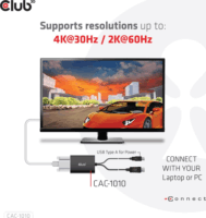 Club3D DisplayPort apa > DVI-D anya HDCP OFF aktiv adapter