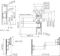 Vogels PFW1040 10"-28" TV/Monitor fali tartó Fekete