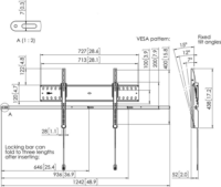 Vogels PFW4710 13"-30" LCD TV/Monitor zárható fali tartó Fekete