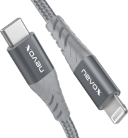 Nevox Lightning apa - USB-C apa Adat- és töltőkábel 1m - Ezüst