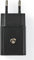 Nedis Hálózati USB töltő 10.5W + USB - MicroUSB töltőkábel 1m - Fekete