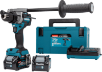 Makita HP001GD201 XGT Akkumulátoros Fúró-vésőkalapács (akkuval és töltővel)