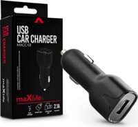 Maxlife MXCC-01 Autós USB gyorstöltő (5V / 2.1A) Fekete