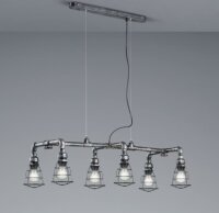 TRIO 307000688 Gotham Antik E27 ezüst többágú menyezeti lámpa