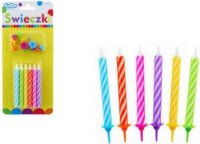 Godan: Születésnapi 12 darabos színes spirál gyertya 8 cm