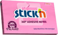 StickN 360° 76x127mm jegyzettömb - Pink (100 lap / tömb)